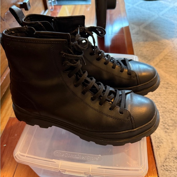 Men’s Black Leather camper Brutus Boots size 43 - Picture 1 of 6